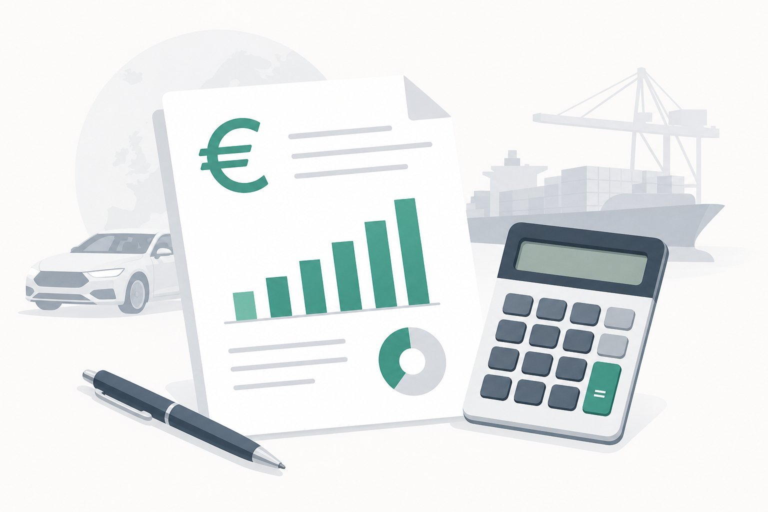 Import cost breakdown overview illustration