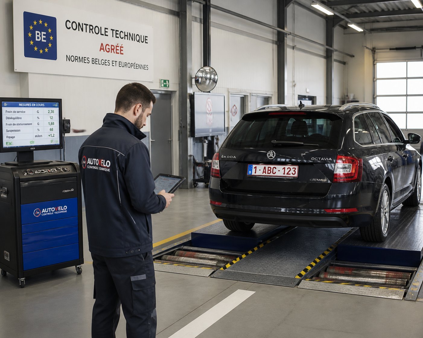 Technical vehicle inspection for Belgian homologation and compliance